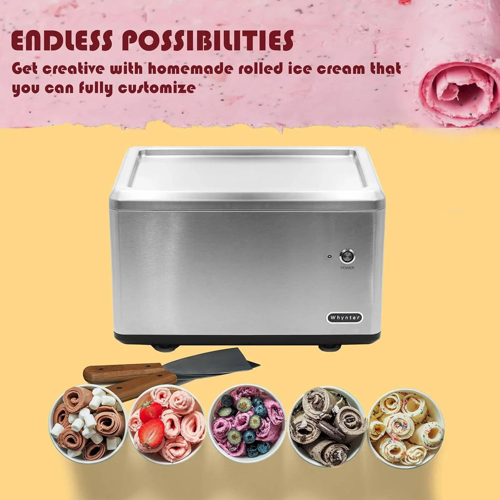 Sorbetière Whynter ICR-300SS 0,5 pinte en acier inoxydable avec compresseur