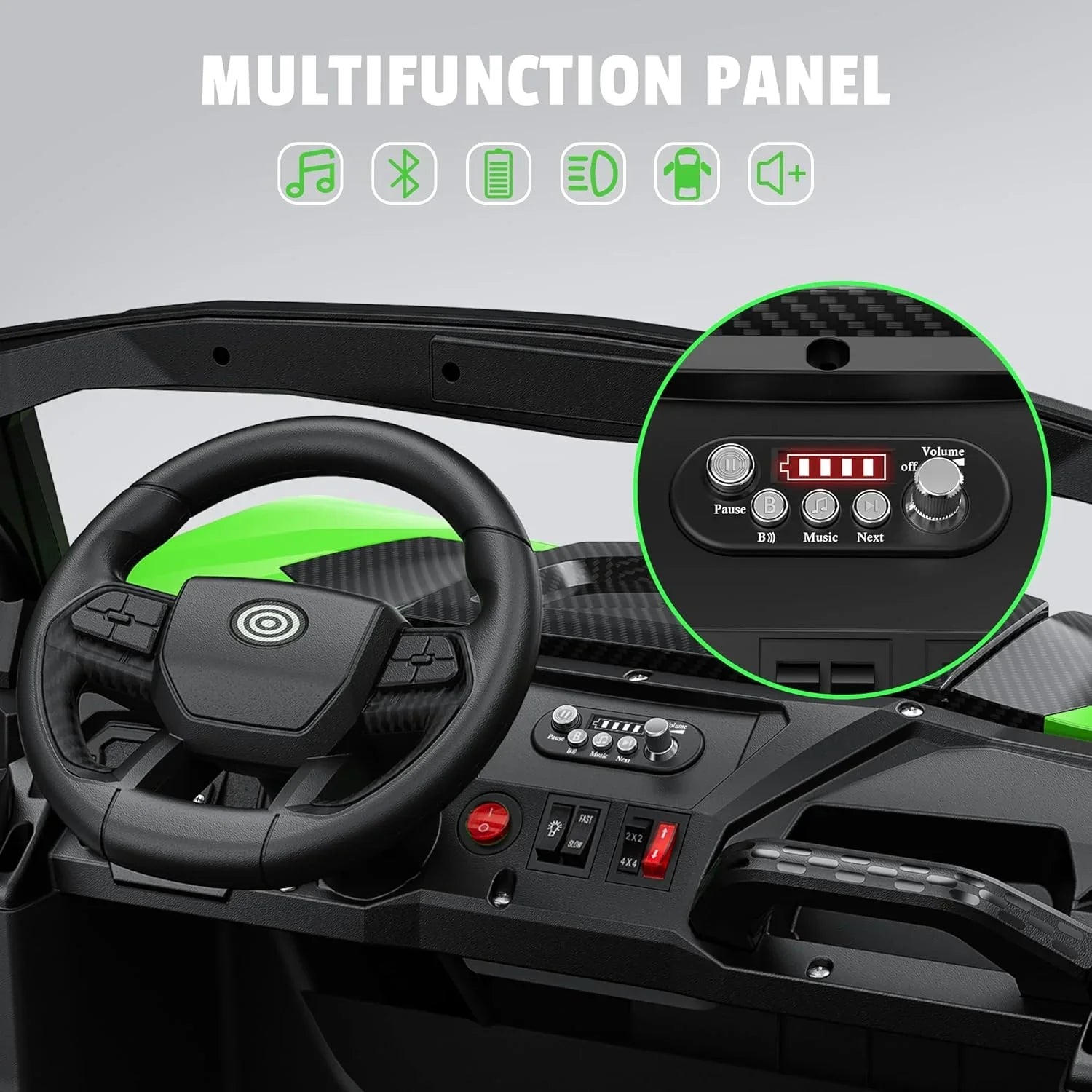 Camion jouet électrique de voyage tout-terrain rose