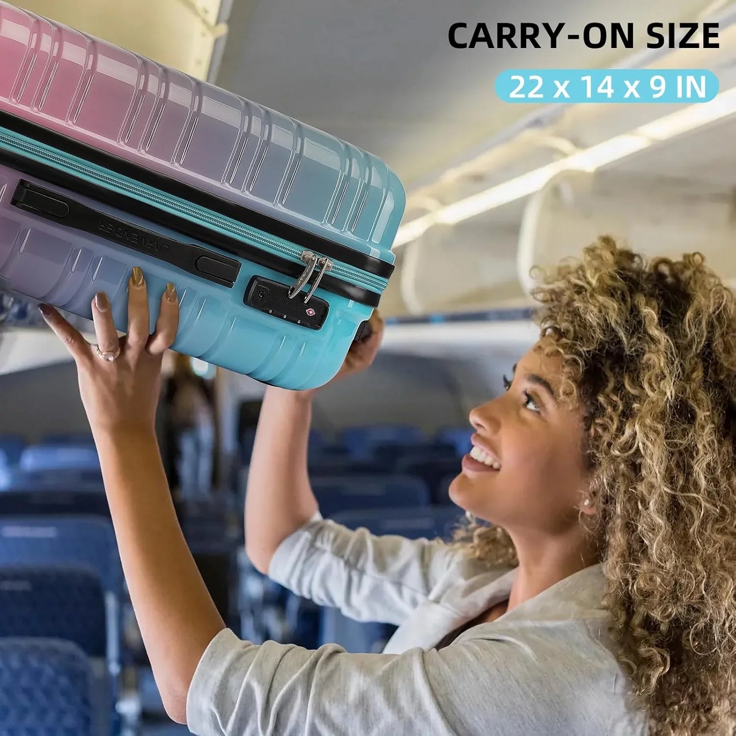 Ensemble de bagages 6 pièces, ensemble de valises rigides extensibles avec roulettes pivotantes, ensemble de bagages à roulettes légers