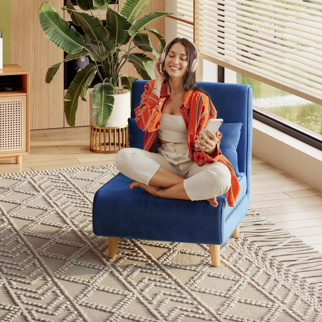 Fauteuil-lit 3 en 1, canapé-lit futon convertible avec dossier réglable