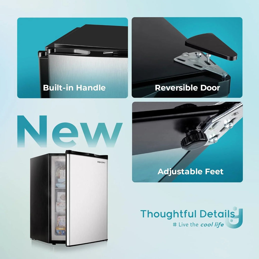 Congélateur vertical, 3,0 pieds cubes, mini-congélateur compact à une porte