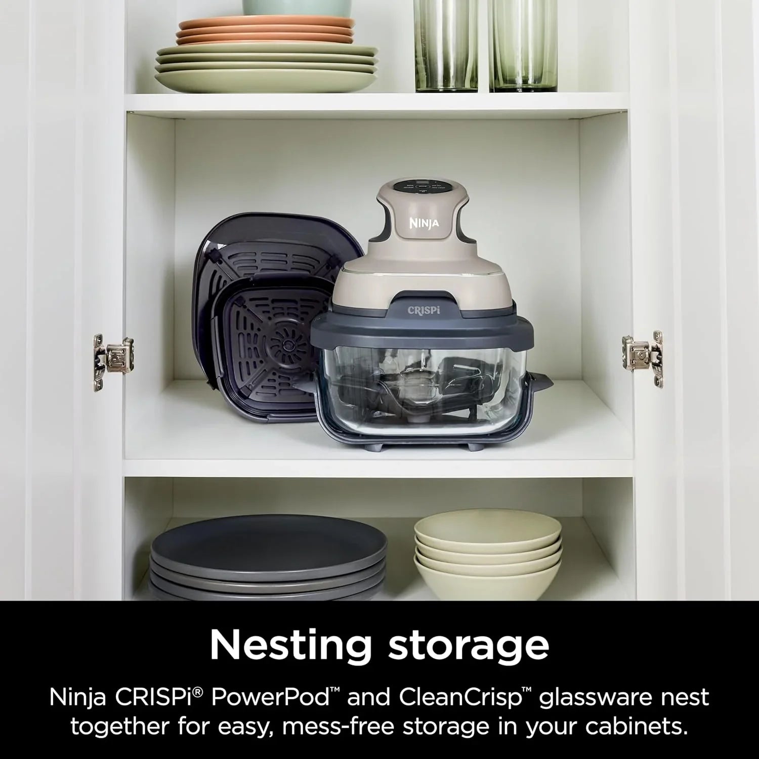 Ninja Crispi Friteuse à air portative en verre 4-en-1