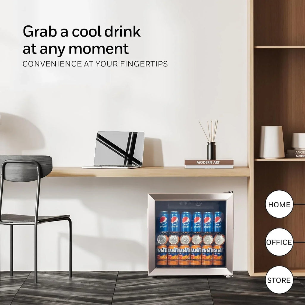 Réfrigérateur et glacière à boissons Mini-réfrigérateur 115 canettes avec porte vitrée