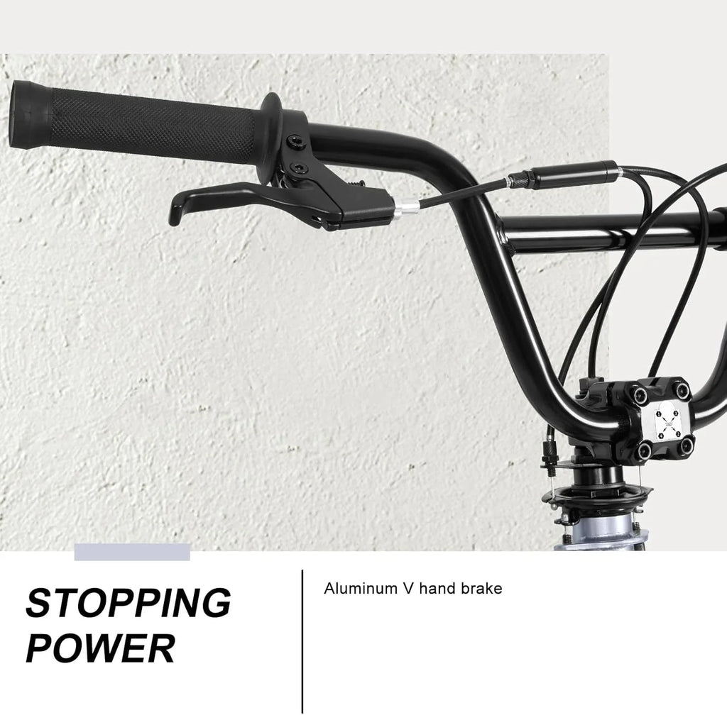 Vélo BMX Freestyle WEIZE 20 pouces pour enfants et adultes, cadre en acier haute résistance