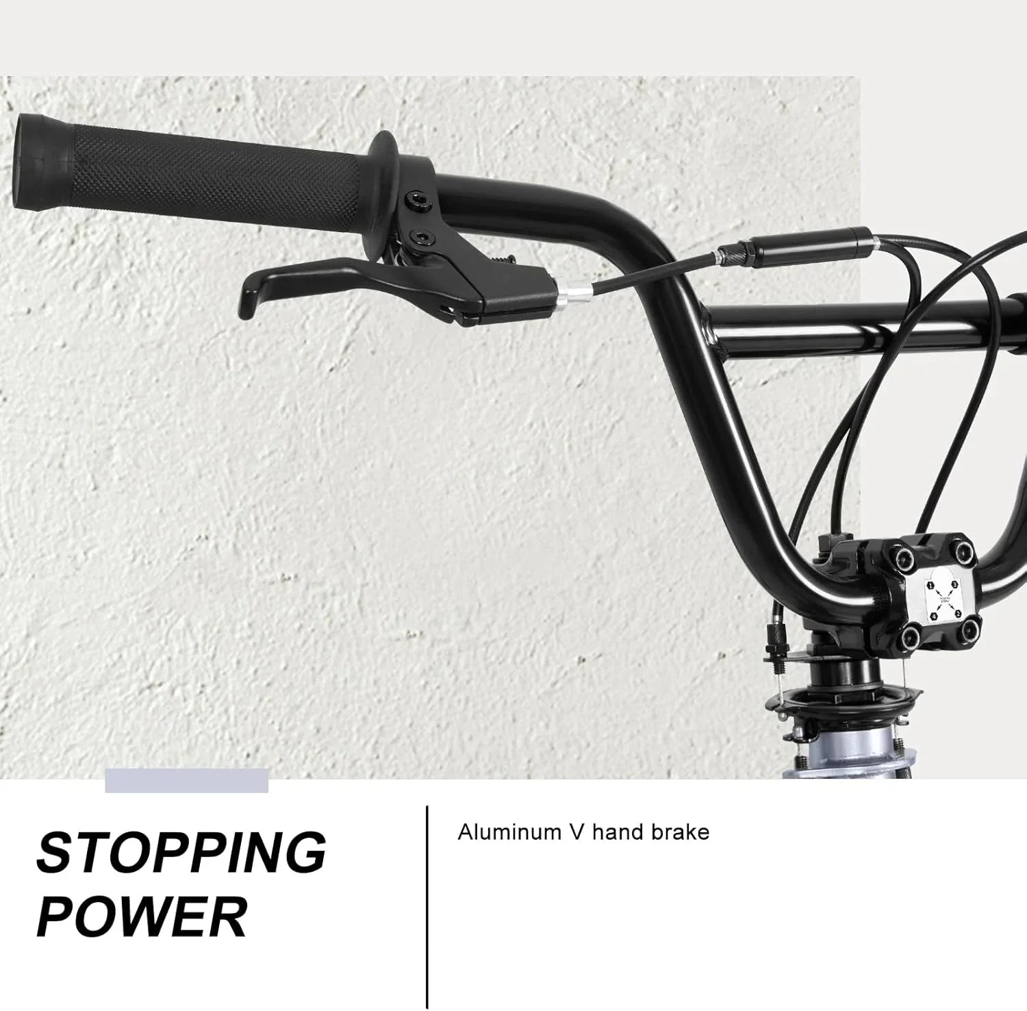 Vélo BMX Freestyle WEIZE 20 pouces pour enfants et adultes, cadre en acier haute résistance