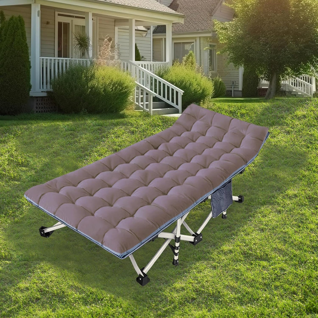 Lot de 2 lits de camp avec matelas, lit pliant confortable et robuste pour bébé