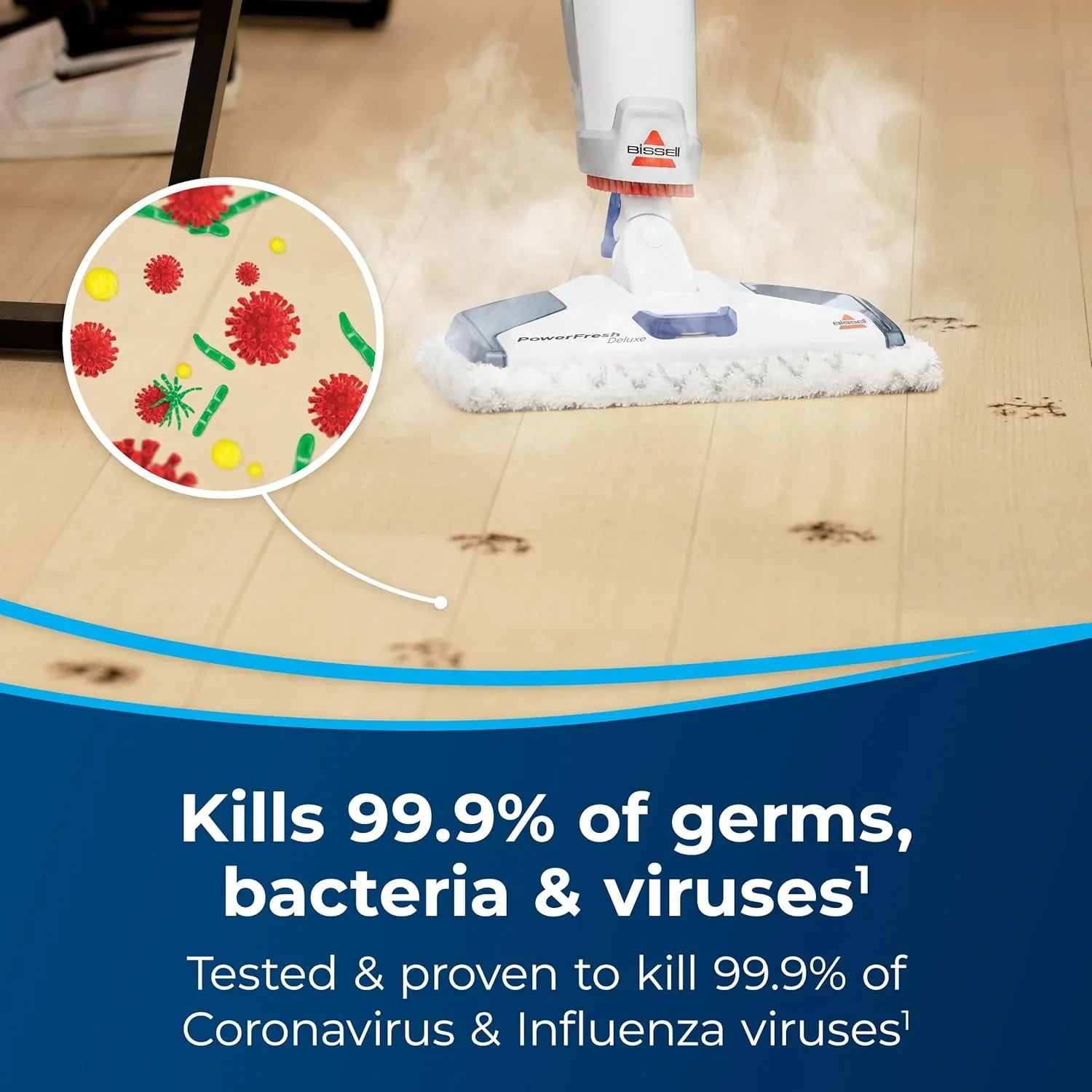 Balai vapeur, nettoyeur vapeur, carrelage, parquet, 1806, Sapphire Powerfresh Deluxe