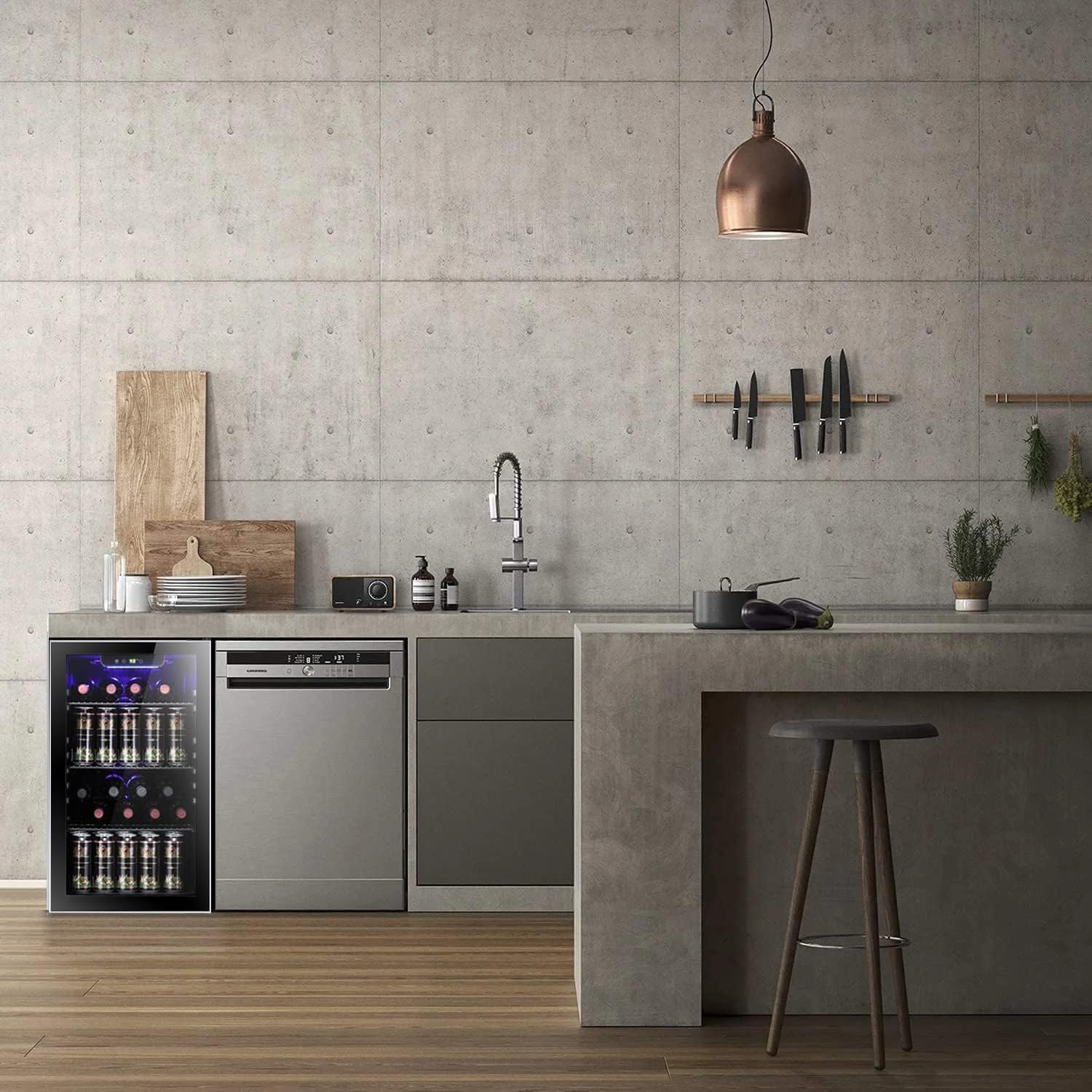 Refroidisseur à vin Antarctic Star 26 bouteilles 130 canettes Réfrigérateur à boissons Mini refroidisseur à vin