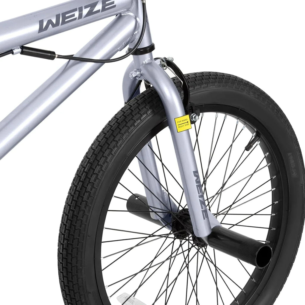 Vélo BMX Freestyle WEIZE 20 pouces pour enfants et adultes, cadre en acier haute résistance