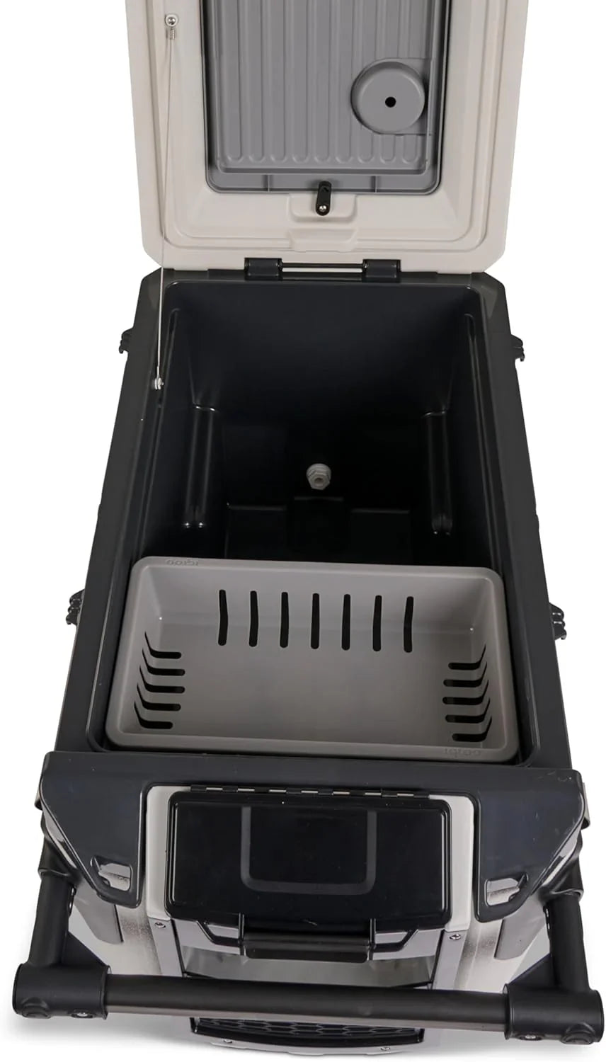 Glacière à roulettes de 70 pintes, glacière isotherme à coque rigide