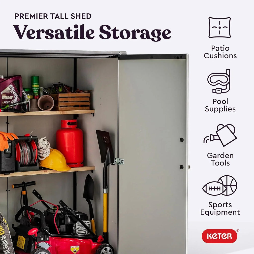 Abri de rangement extérieur haut en résine Keter Premier (4,6 x 5,6 pi)