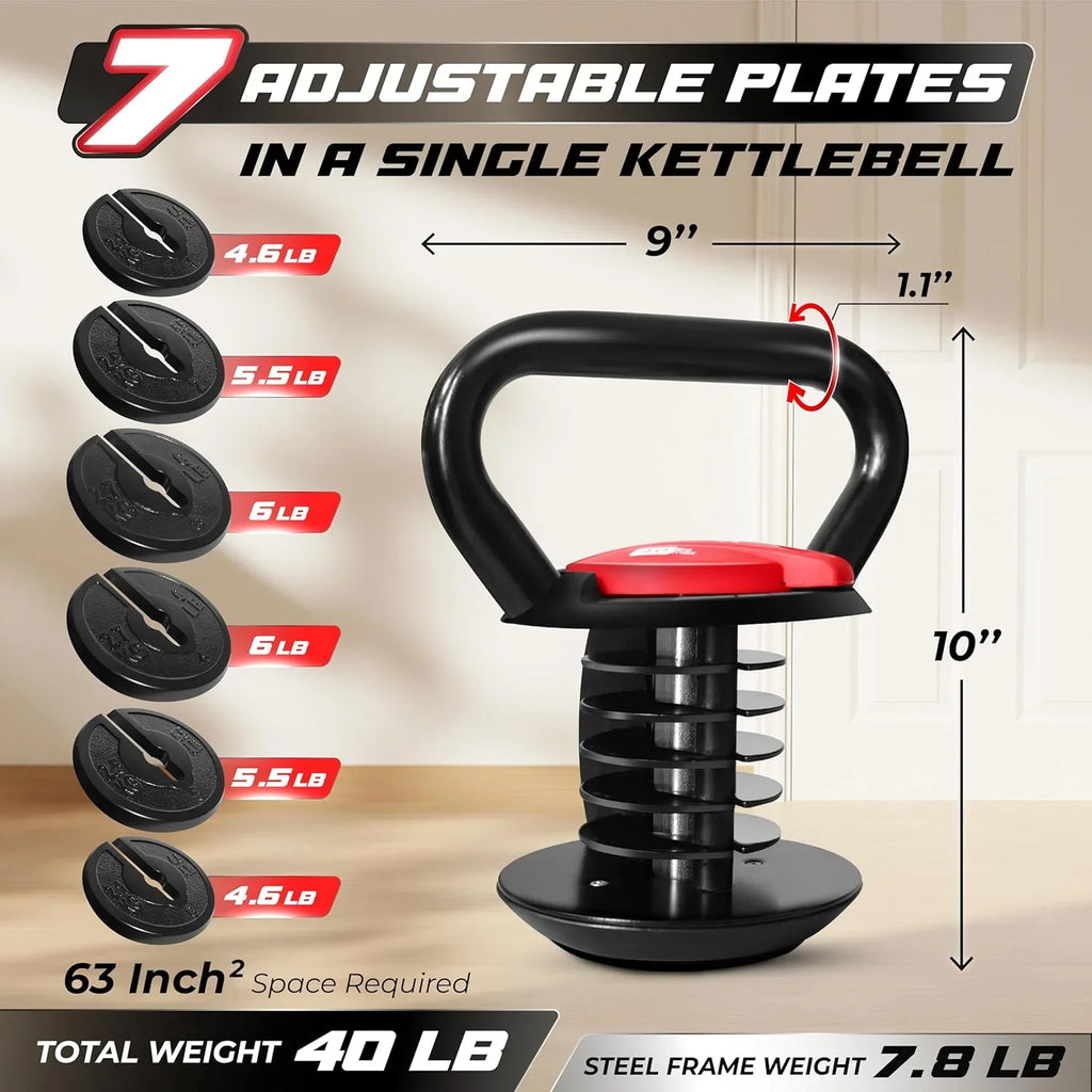 Kettlebells réglables, poignées de kettlebell, poignées de kettlebell, ensembles de poids de conversion de kettlebell