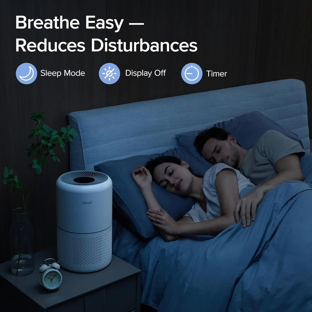 Purificateur d'air pour les allergies et les poils d'animaux dans la chambre, moteur à couple élevé de 56 W