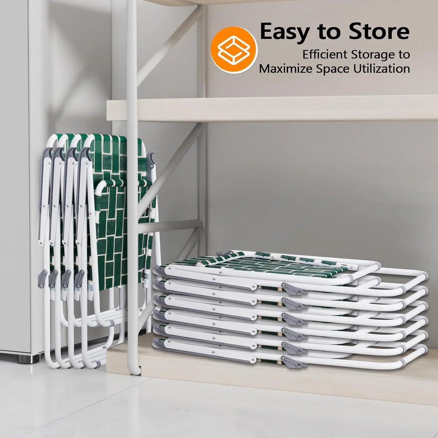 Lot de 2 chaises pliantes en toile pour patio VINGLI, chaise de plage portable pour extérieur, chaise de camping