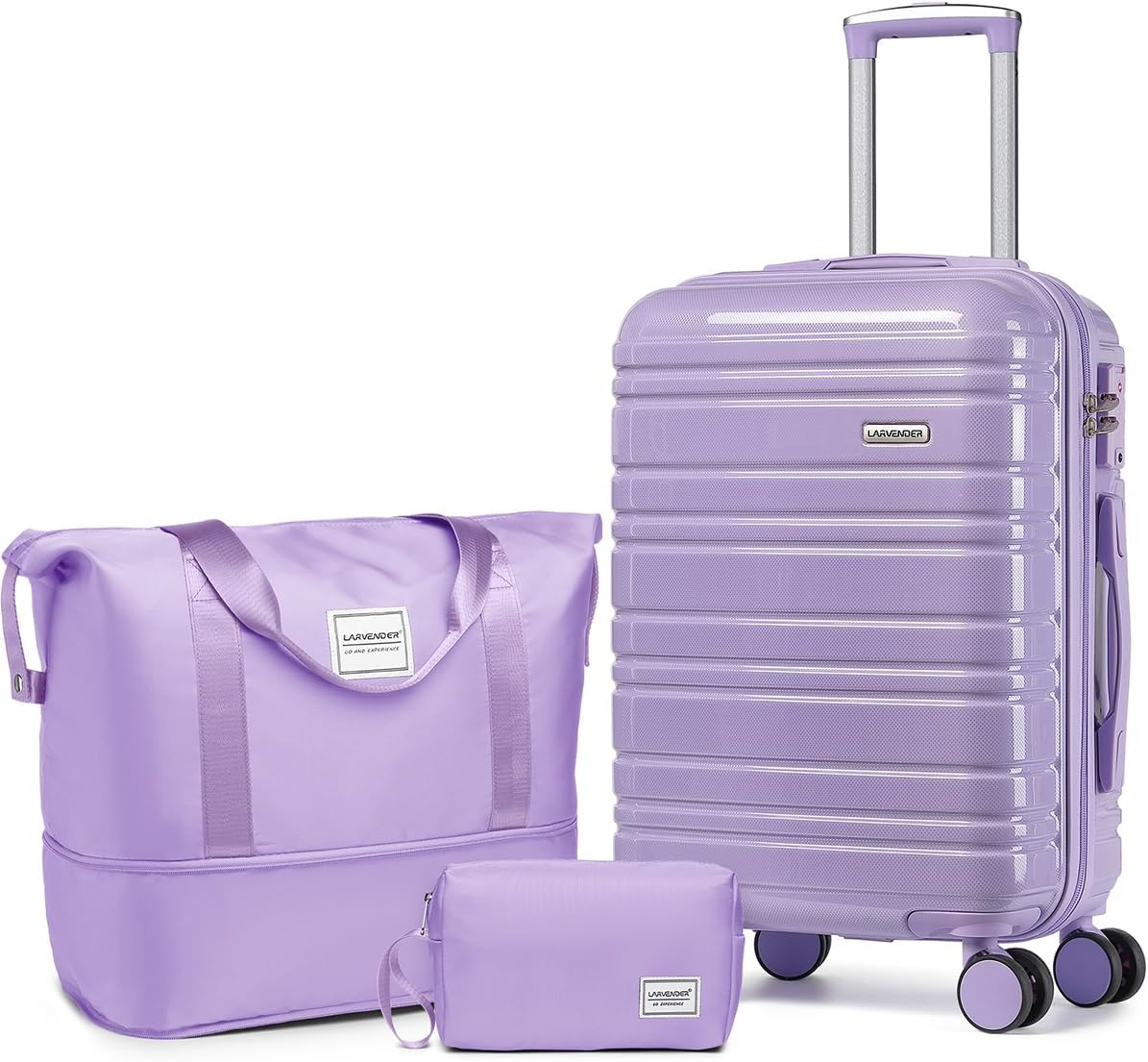 Ensemble de bagages 6 pièces, ensemble de valises rigides extensibles avec roulettes pivotantes, ensemble de bagages à roulettes légers