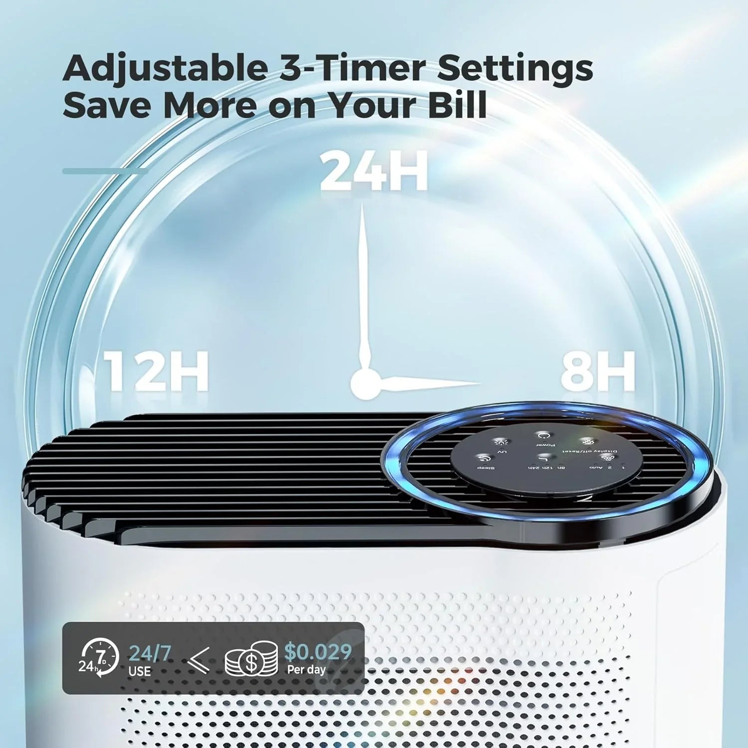 Home air purifier equipped with air quality sensor