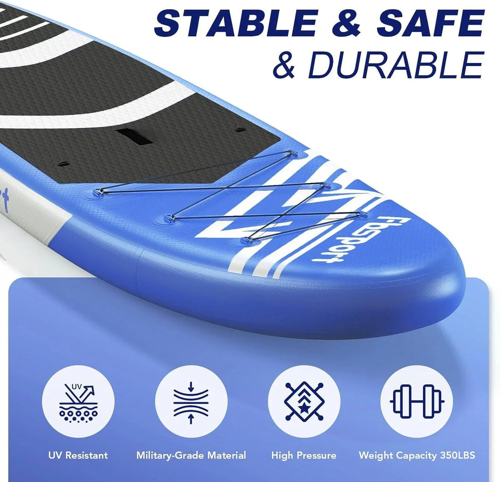 Planche de stand up paddle FBSPORT Premium 11', planche de yoga, contrôle du surf, pont antidérapant, attache, pagaie et pompe