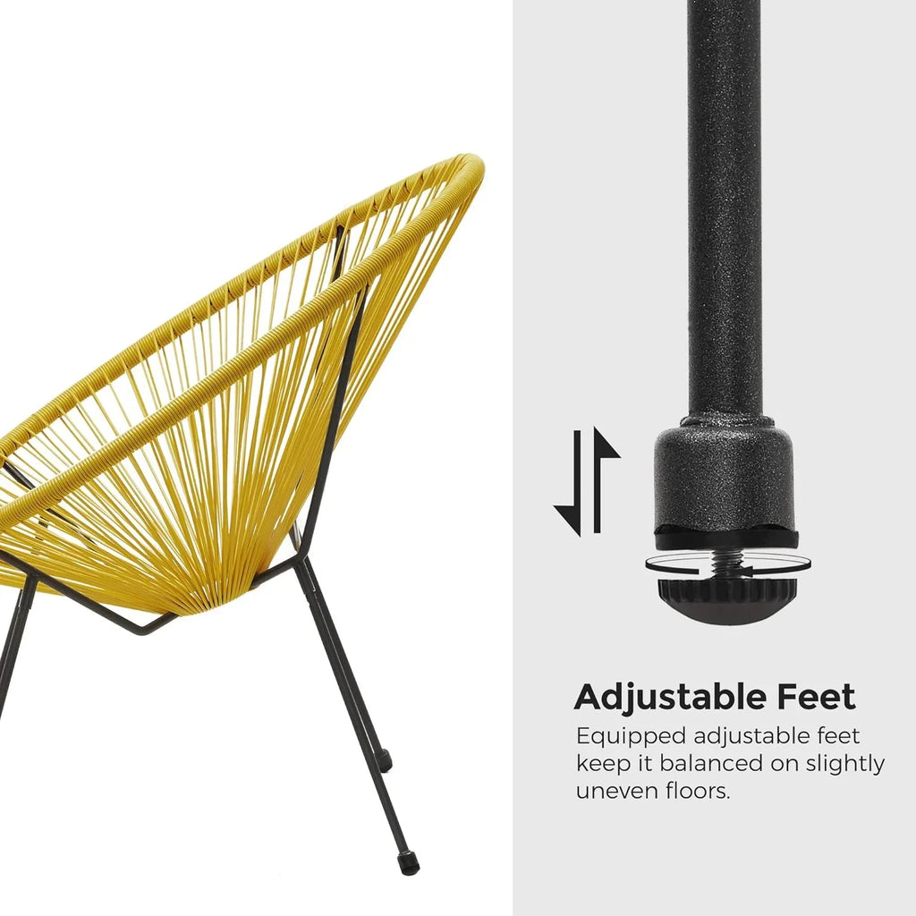 Canapé d'extérieur 2 places avec dossier en rotin synthétique