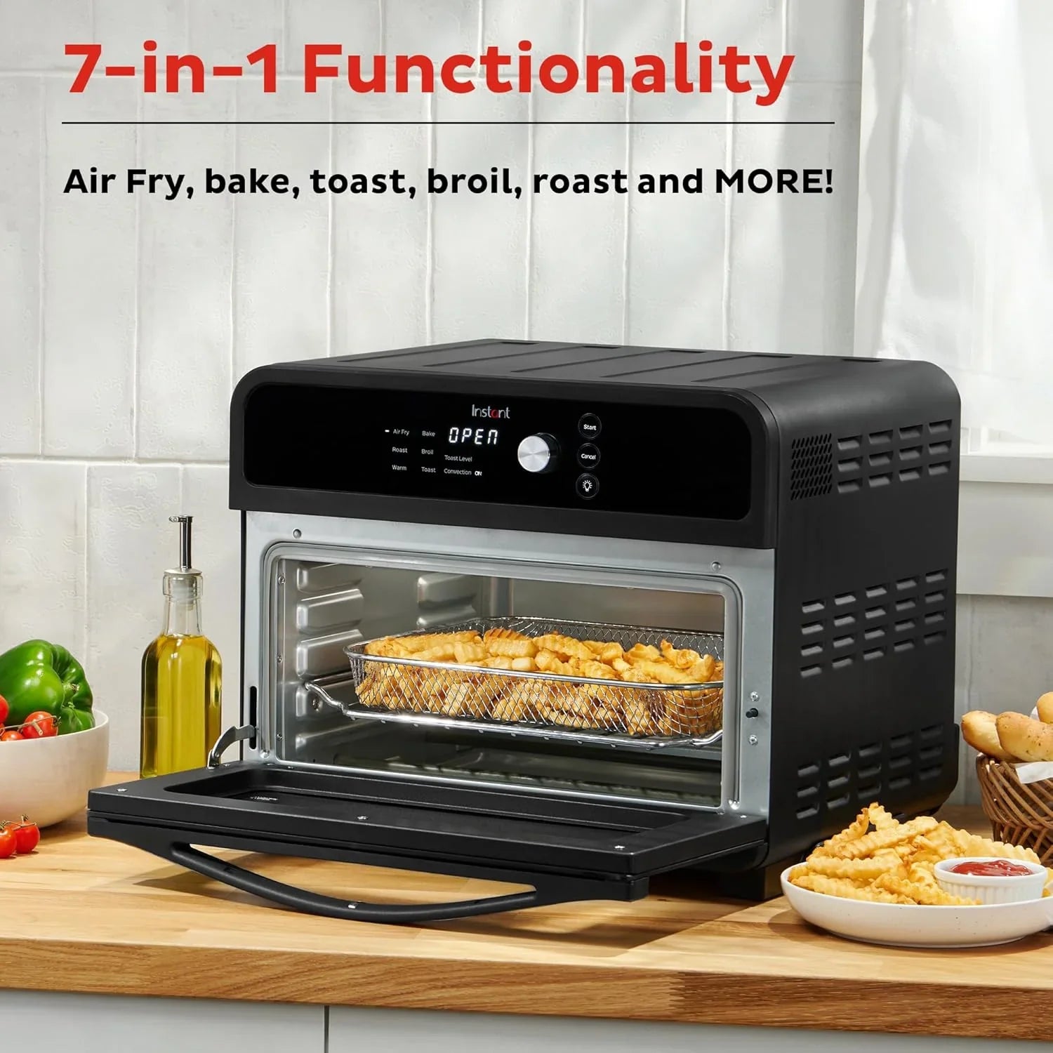 Friteuse à air Instant Pot Omni Plus 19QT/18L, fonction 10 en 1, convient aux pizzas de 12 pouces