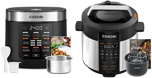 Autocuiseur COSORI 6 pintes, appareil de cuisine multifonction instantané 9 en 1, conception de ventilation plus sûre, cuiseur à riz, marmite à cuisson lente, sous vide, sauteuse, 1100 W, acier inoxydable