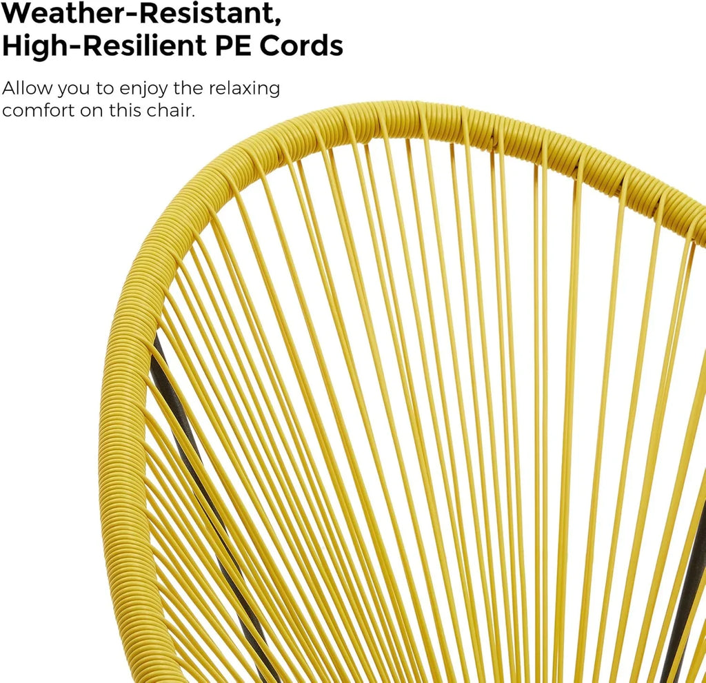 Canapé d'extérieur 2 places avec dossier en rotin synthétique