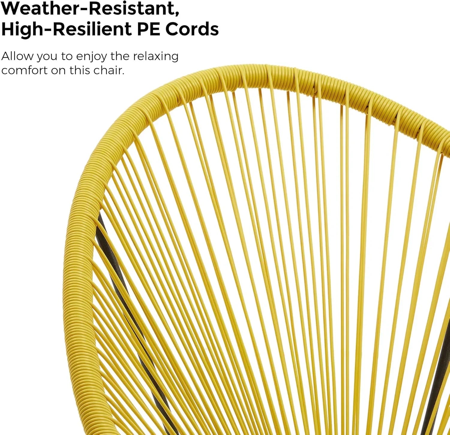 Canapé d'extérieur 2 places avec dossier en rotin synthétique