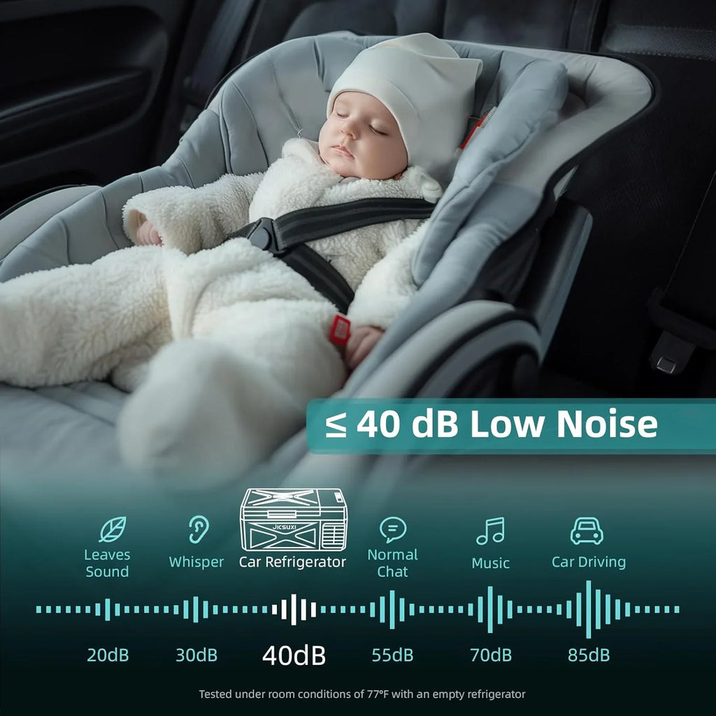 Réfrigérateur de voiture 12 V, glacière électrique portable à compresseur de 17 litres