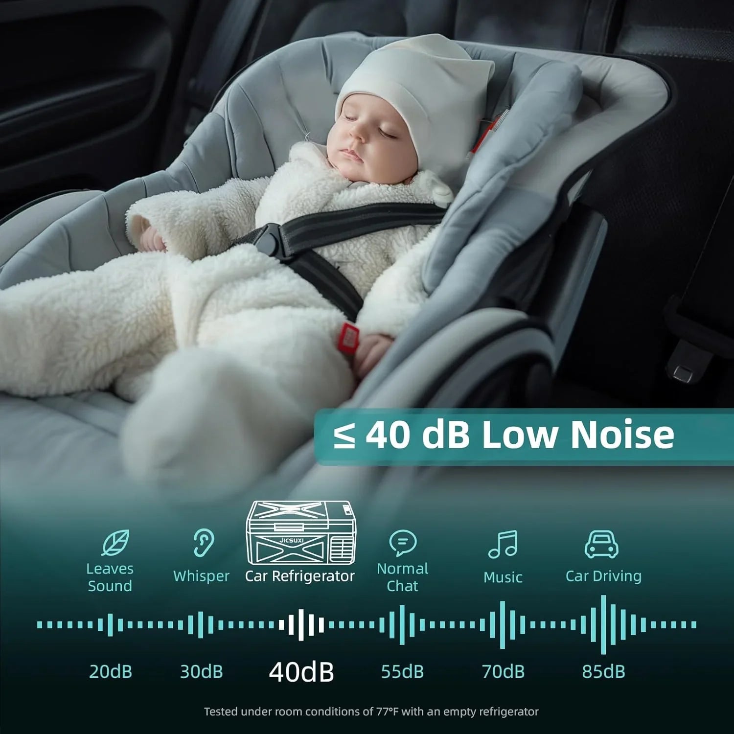 Réfrigérateur de voiture 12 V, glacière électrique portable à compresseur de 17 litres