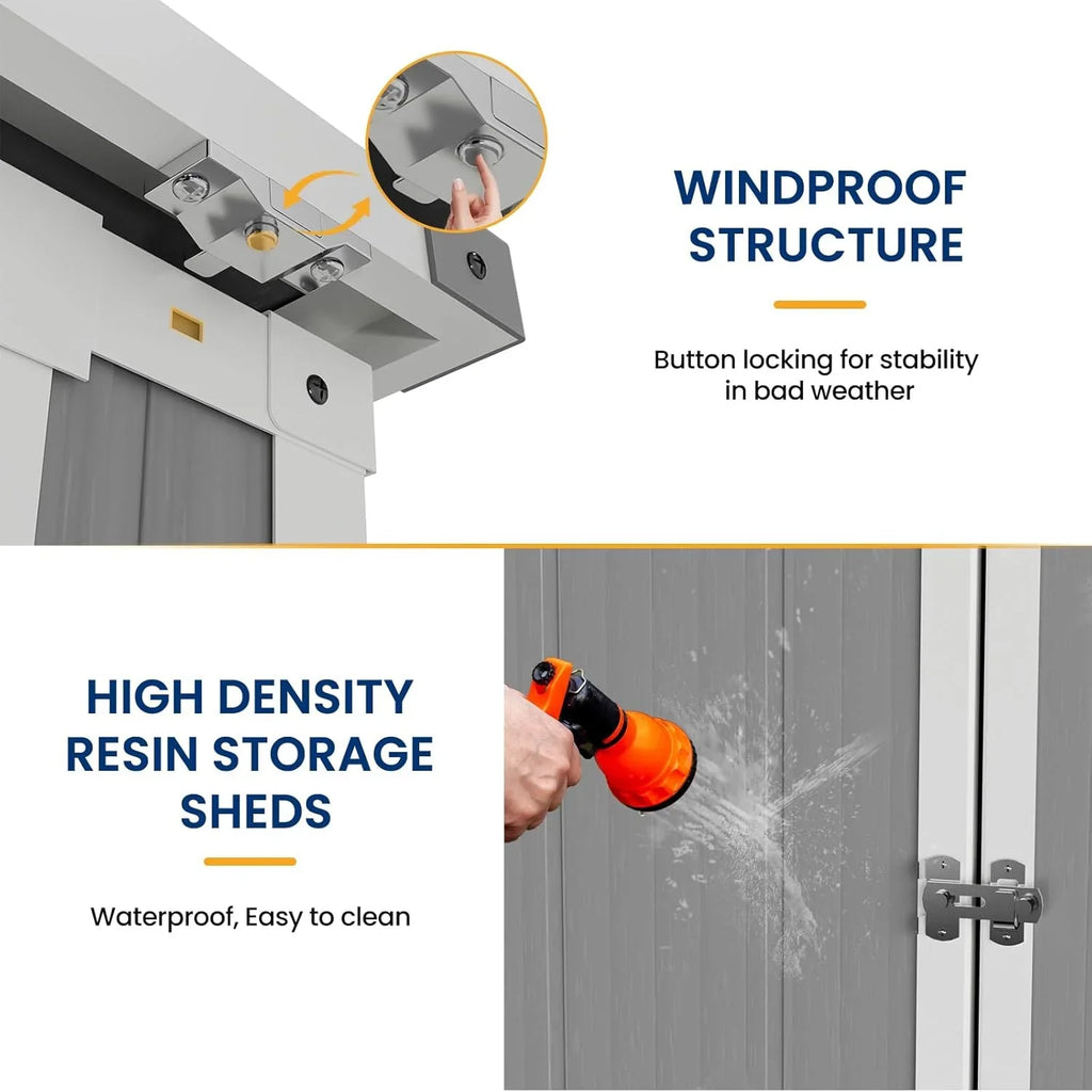 Abri de rangement extérieur horizontal Amopatio de 41 pieds cubes