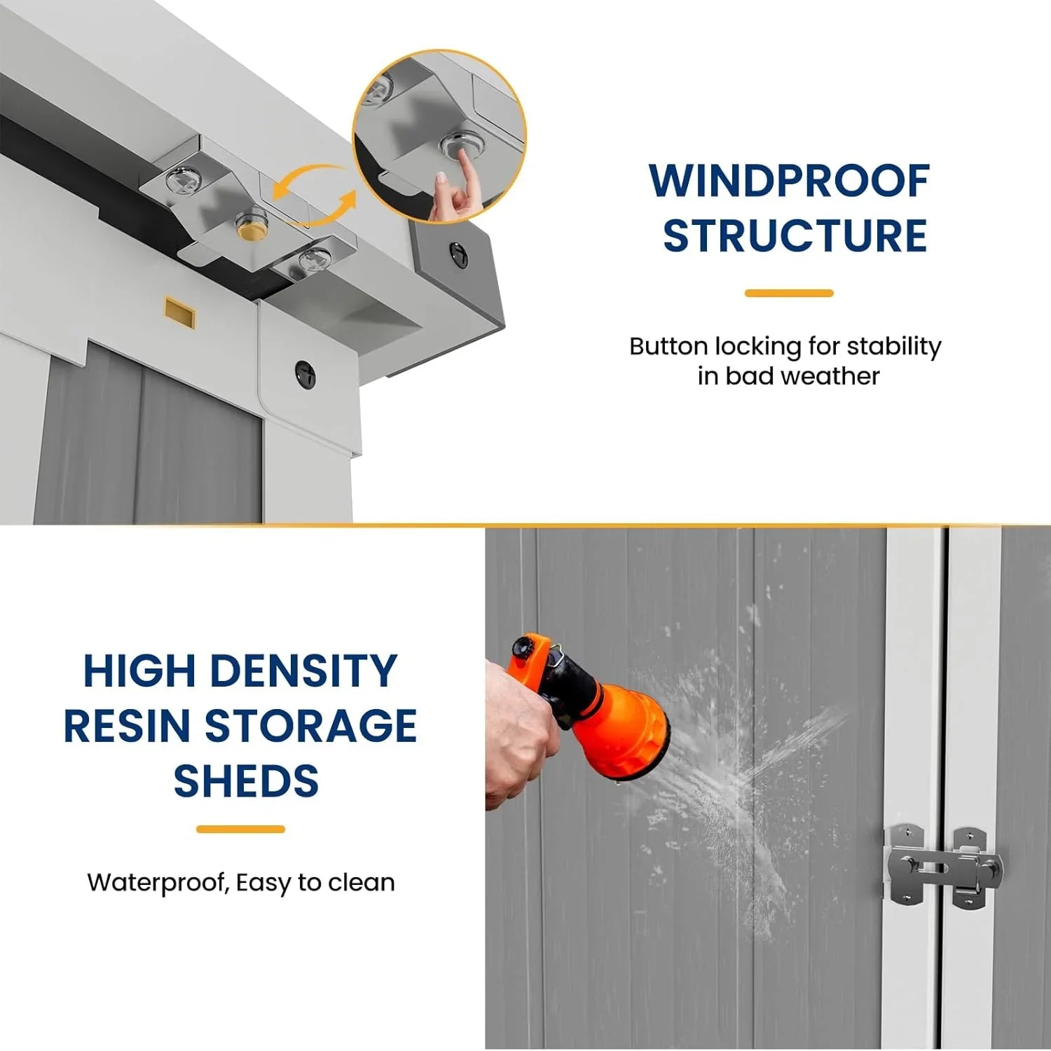 Abri de rangement extérieur horizontal Amopatio de 41 pieds cubes