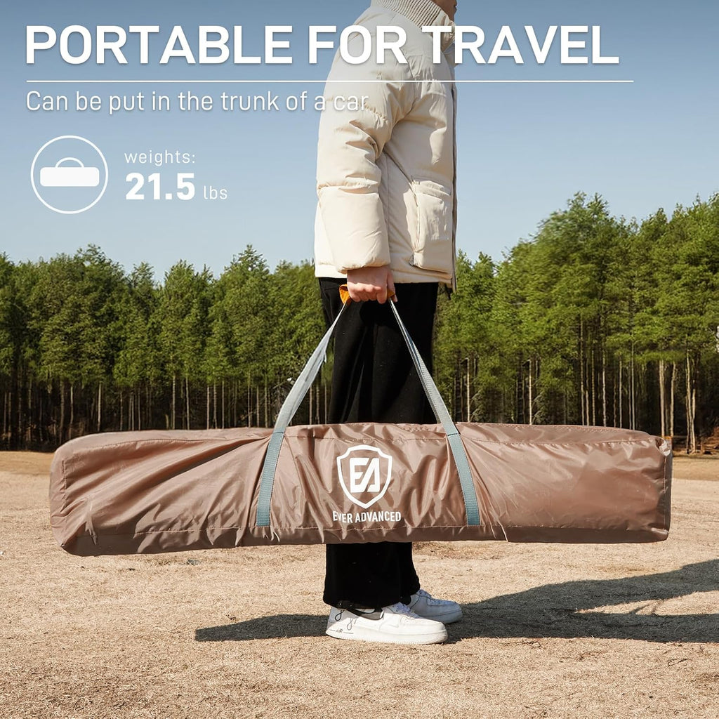 Tente de camping à moustiquaire escamotable 3,5 x 3 m, tonnelle à moustiquaire instantanée avec filet, abri portable