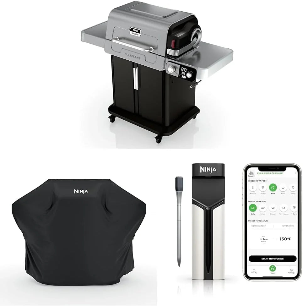 Ninja FlexFlame, Grils et fumoirs, Grils électriques et au propane, Rôtissoires, Grils de barbecue,