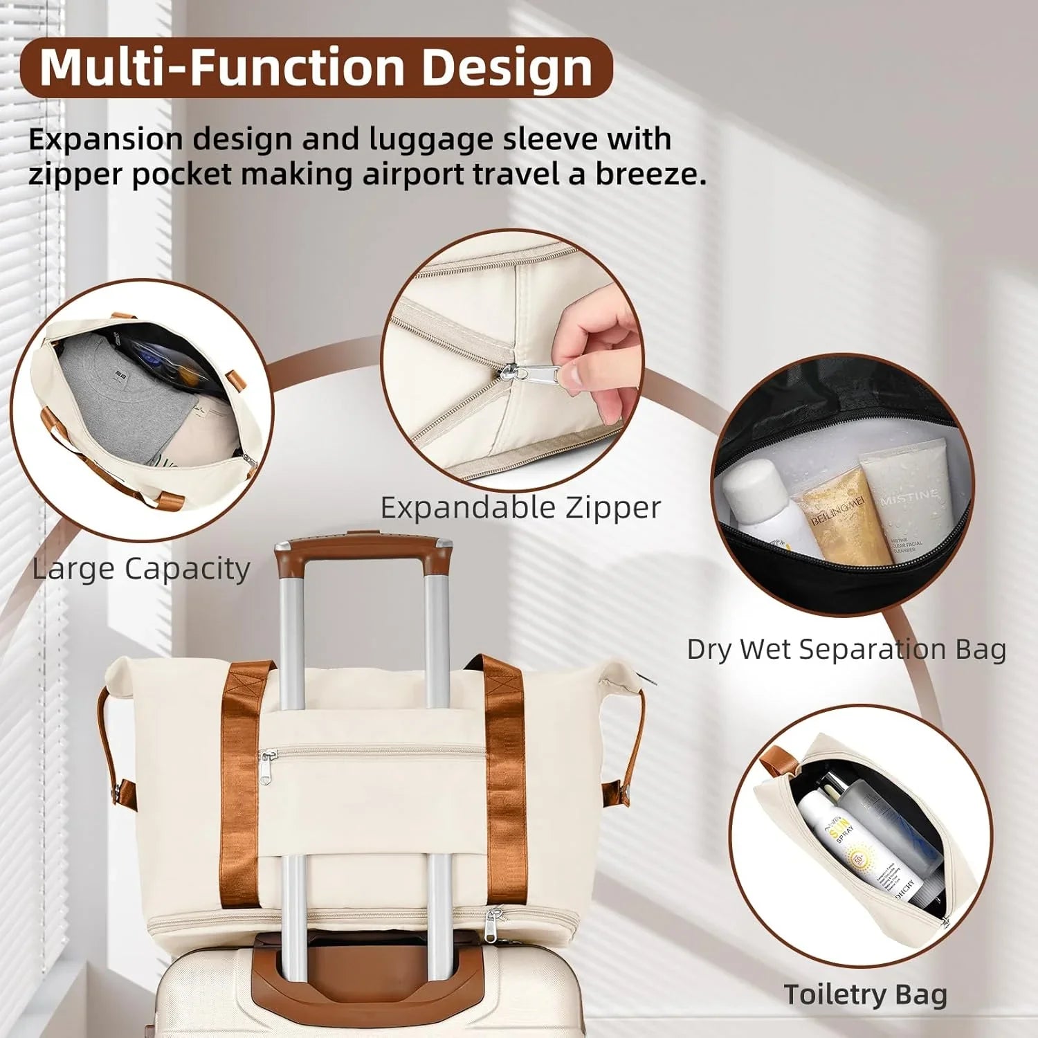 Ensemble de bagages 6 pièces, ensemble de valises rigides extensibles avec roulettes pivotantes, ensemble de bagages à roulettes légers