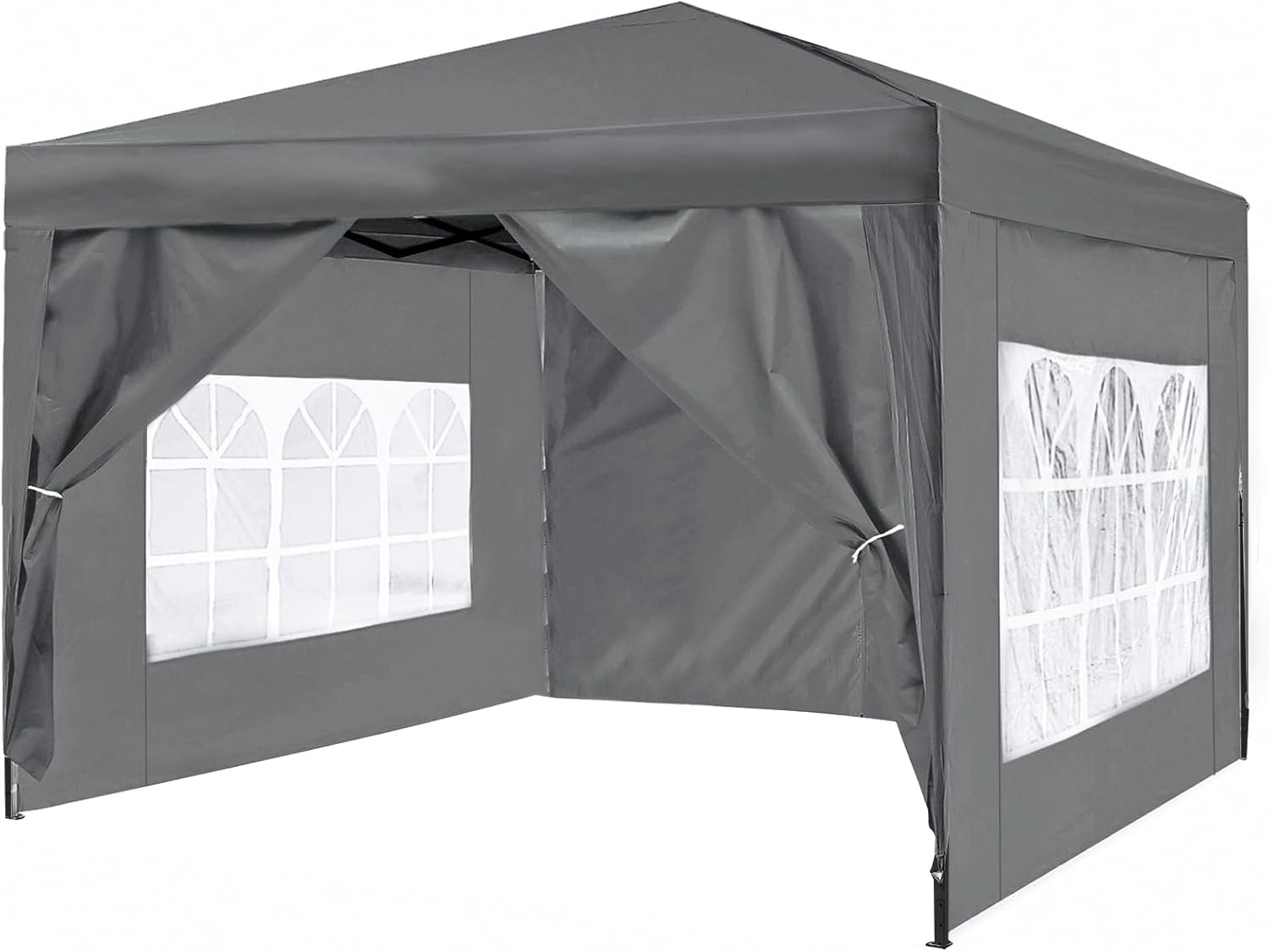 Gazebo pliant ISE, gazebo pliant 3x3 avec rideaux, gazebo de jardin extérieur,