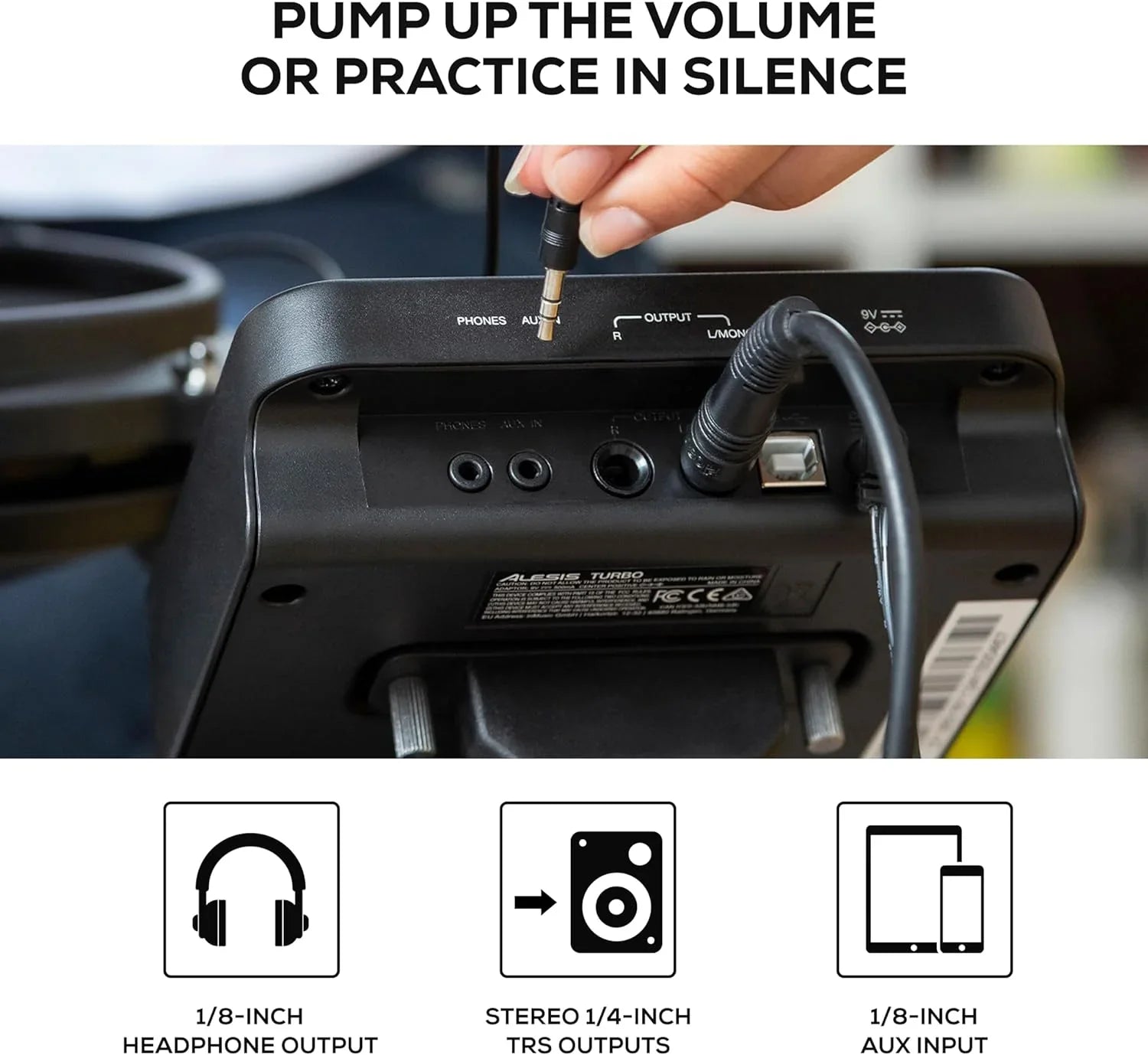 Kit de batterie électrique Alesis Turbo Mesh avec plus de 100 sons et pads en mesh