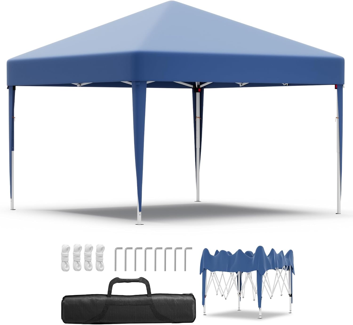 Gazebo pliant étanche JUMMICO, gazebo de jardin extérieur, gazebo pliant à hauteur réglable,