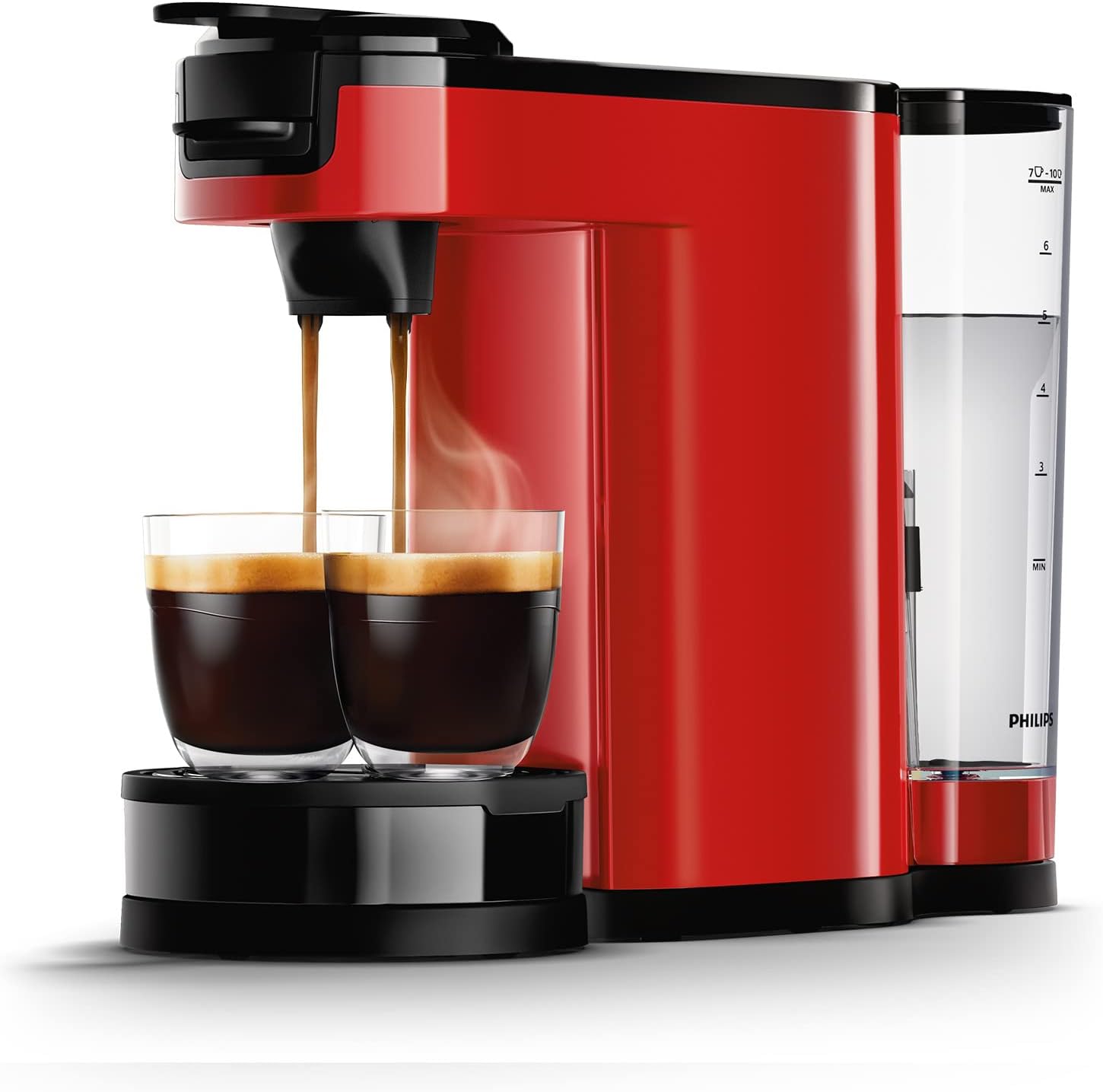 Philips Senseo Switch Machine à Café à Dosettes et Filtre - Technologie 2 en 1, Réservoir d'Eau de 1 L, 7 Tasses en une Seule Fois, Couleur Blanc Titane (HD6592/05)