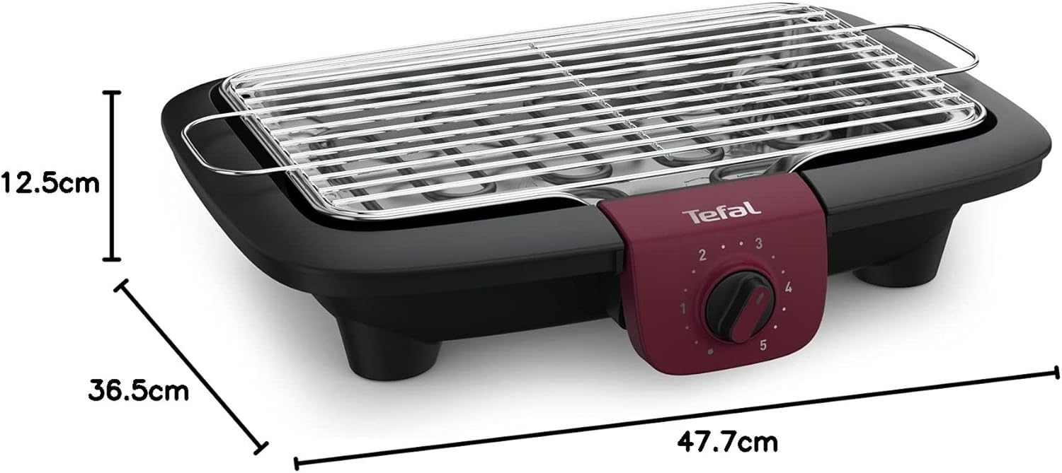 TEFAL EASYGRILL ADJUST TABLE Gril électrique Puissant Grande surface de cuisson Fumage et odeurs réduits Bac à déchets