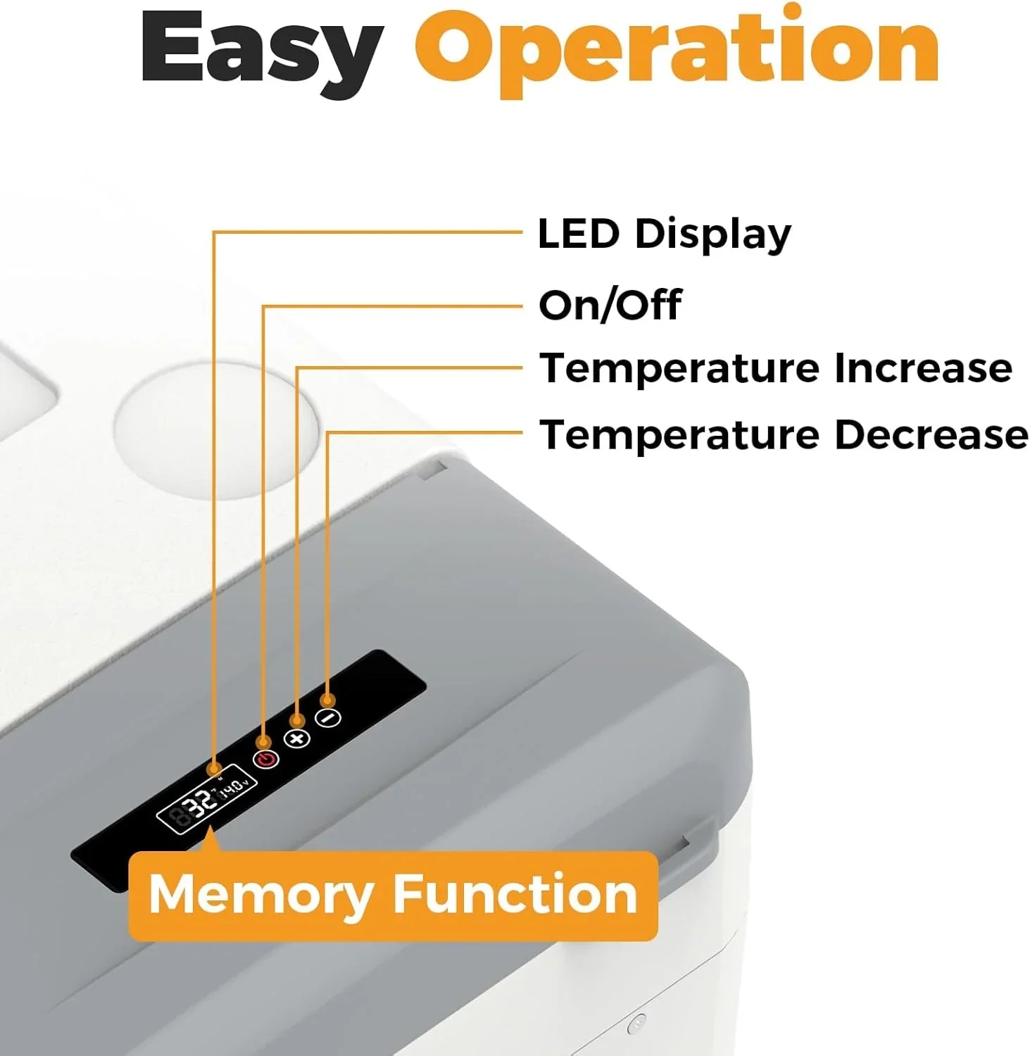 Réfrigérateur portable 12 V 21 litres, autonomie de 50 heures, glacière électrique pour voiture