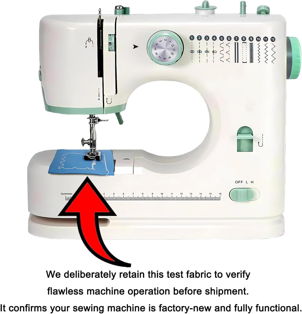 Machine à coudre portable améliorée pour débutants avec 16 motifs de points