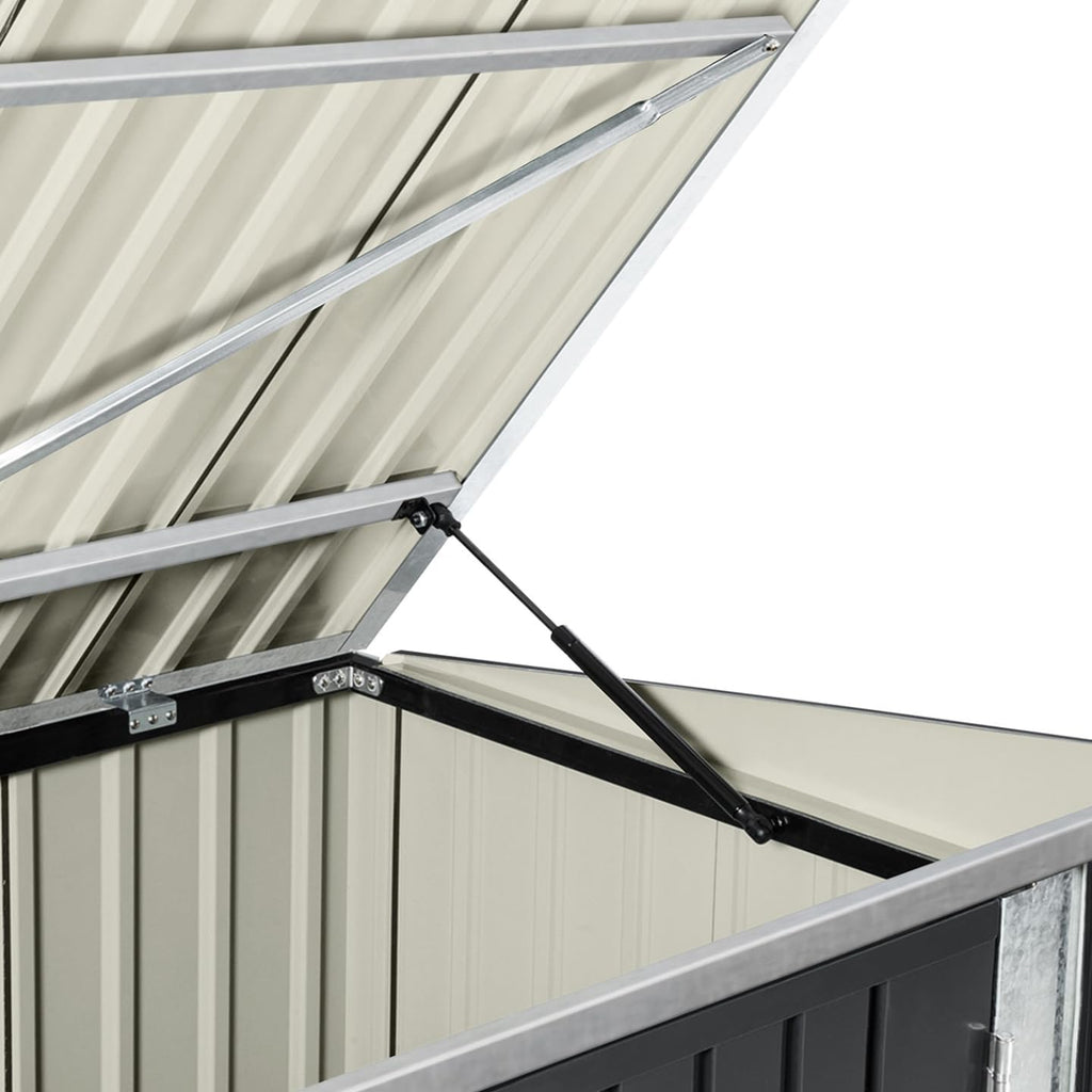 IDMarket - Abri de jardin métallique verrouillable avec rangements multiples pour vélos, outils et poubelles