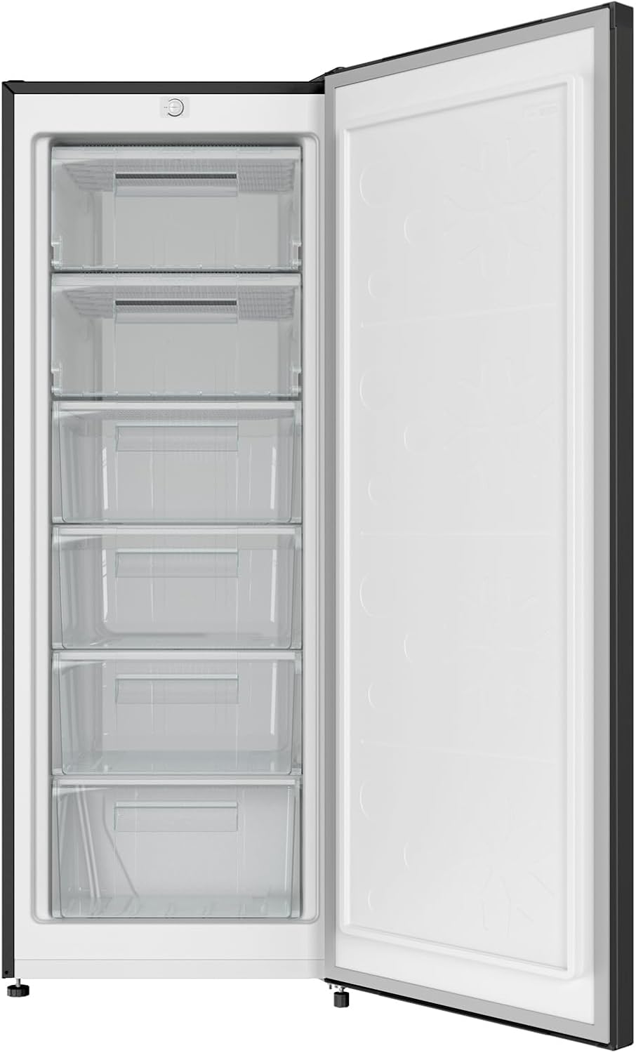 CHiQ Congélateur d'une capacité de 145 L, Congélation rapide, Thermostat réglable Silencieux Porte réversible, Noir, Classe énergétique E