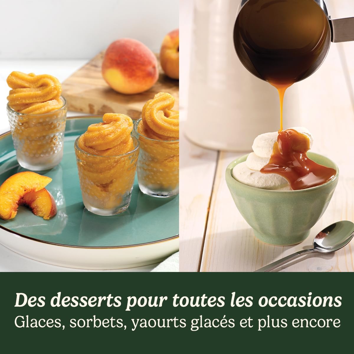 Sorbetière Cuisinart | Sorbetière, yaourt glacé, gelato, sorbet, sans produits laitiers | Distributeur de remplissage | Facile à utiliser | 1,42 L pour 6 portions | Prêt en 20 minutes | ICE48U