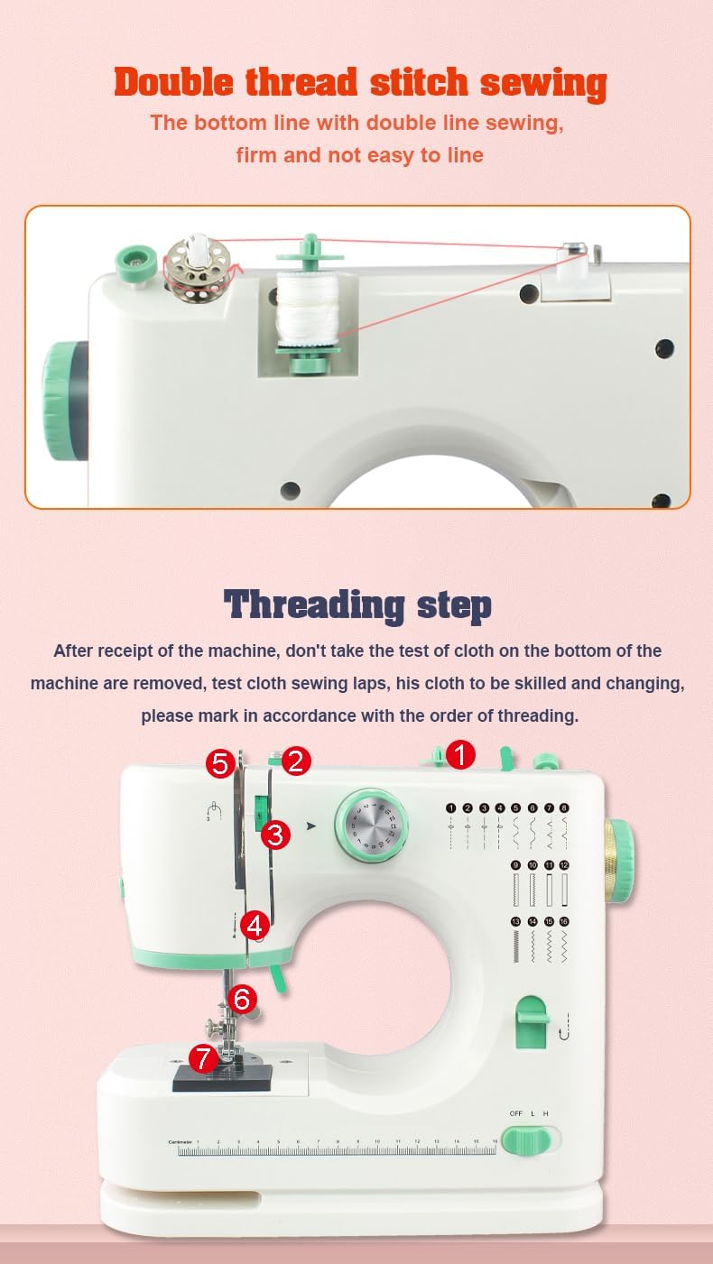 Machine à coudre pour débutants, mini machine à coudre portable