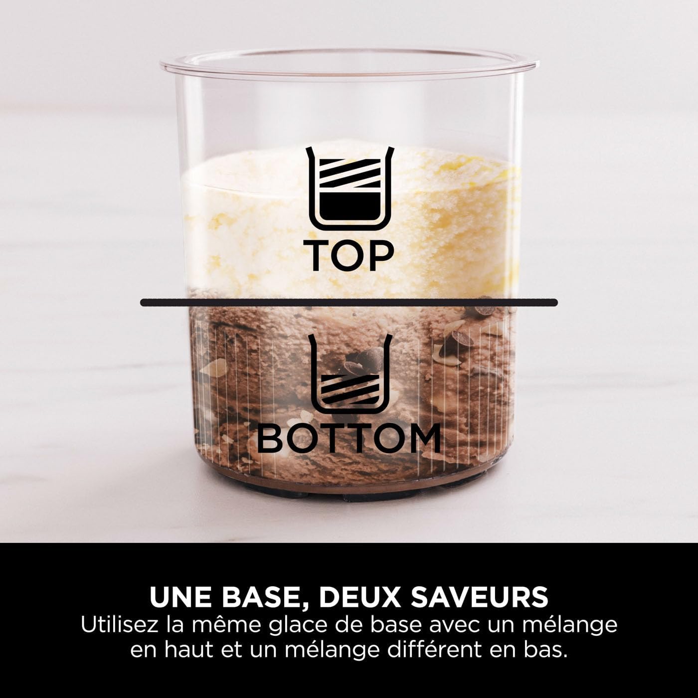 Sorbetière Ninja CREAMi 7 programmes pour glaces sorbets smoothies et milkshakes, noir/argent 1,4 L