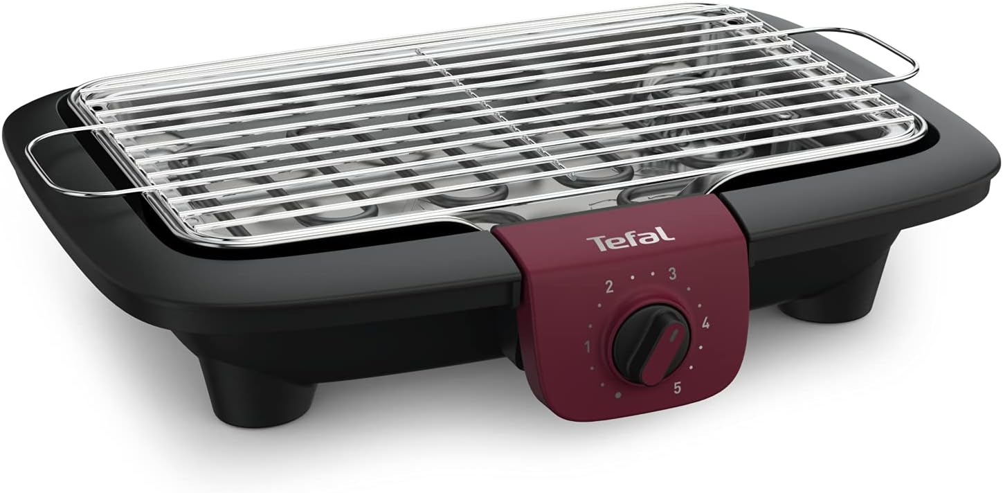 TEFAL EASYGRILL ADJUST TABLE Gril électrique Puissant Grande surface de cuisson Fumage et odeurs réduits Bac à déchets