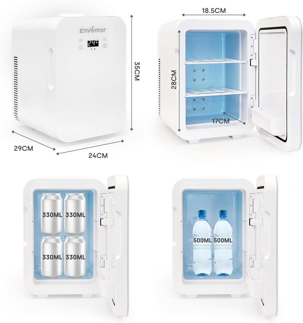 Mini réfrigérateur 4L Petit réfrigérateur portable 6 canettes Cosmétique Mini réfrigérateur Réfrigérer et chauffer