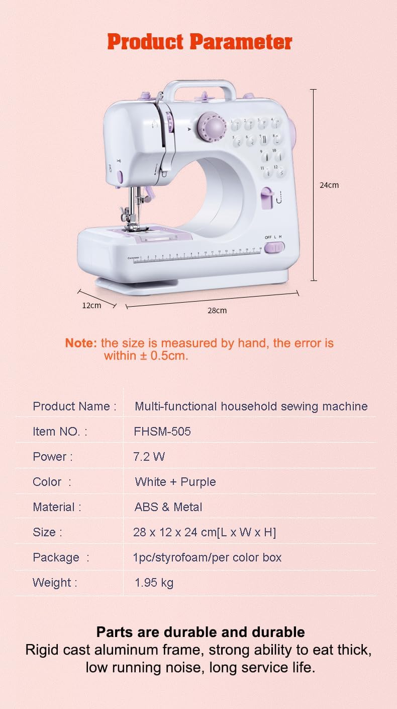 Machine à coudre pour débutants, mini machine à coudre portable