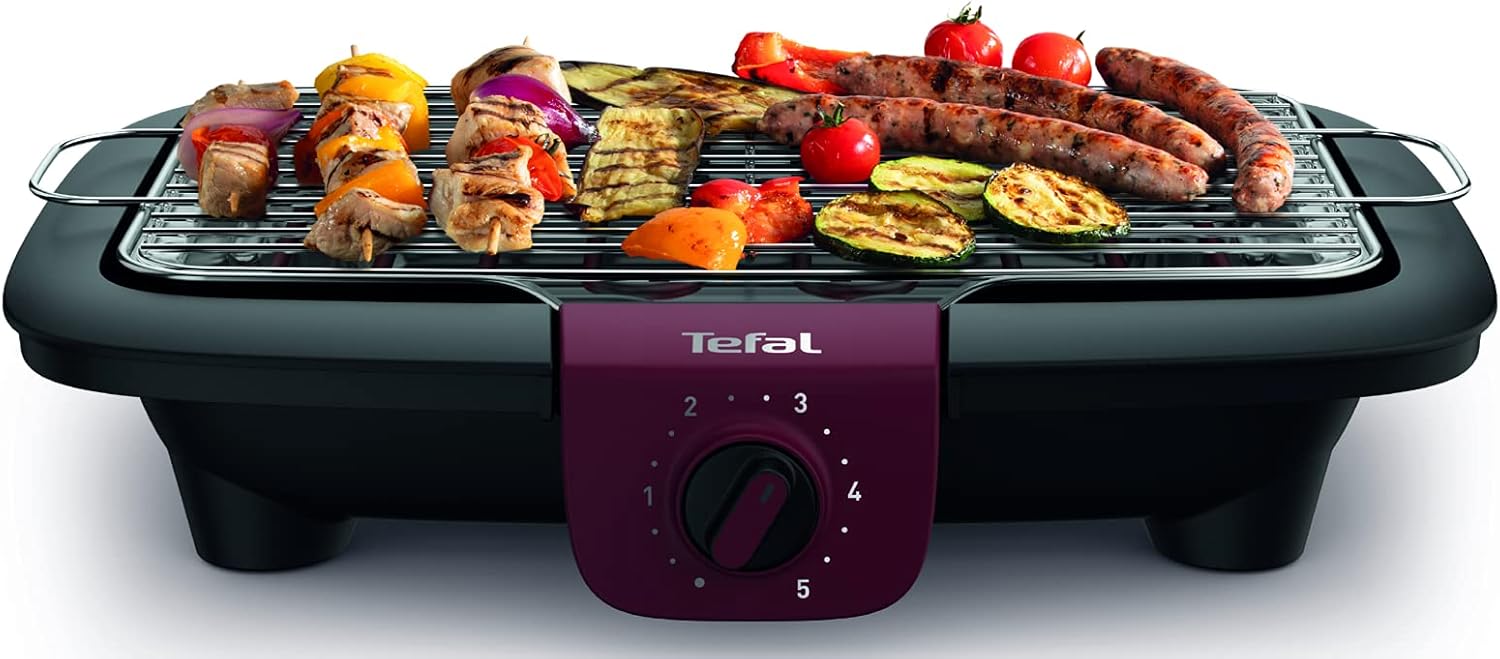 TEFAL EASYGRILL ADJUST TABLE Gril électrique Puissant Grande surface de cuisson Fumage et odeurs réduits Bac à déchets