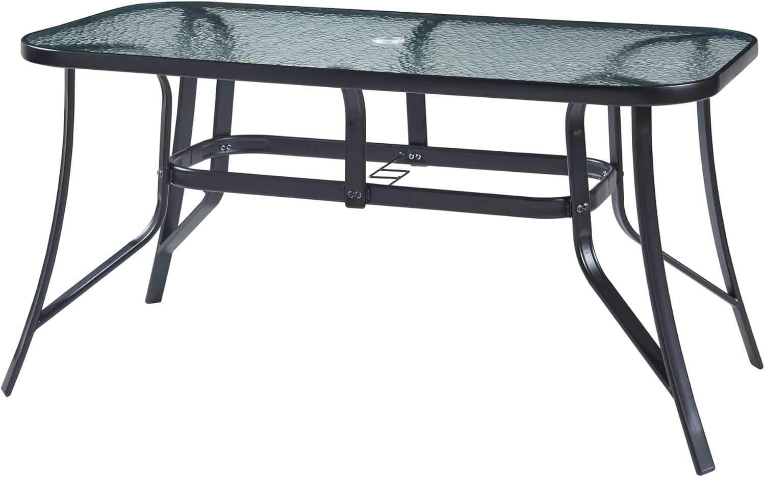 Ensemble de meubles de jardin 7 pièces casa.pro avec table à manger et 6 chaises Ensemble de meubles pour terrasse extérieure Patio Balcon Acier Verre trempé Textilène PVC Polyester
